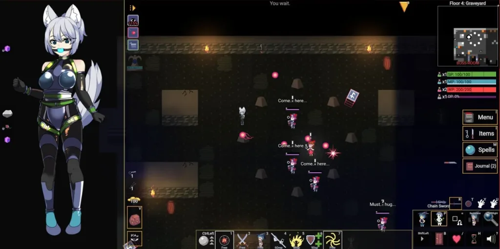 图片[4]-【RPG/肉鸽/官中/无码】拘束地牢 束缚地牢 变态地牢 Kinky Dungeon v5.5.0 HotFix 官方中文版 [670M]/2198-白夜ACG